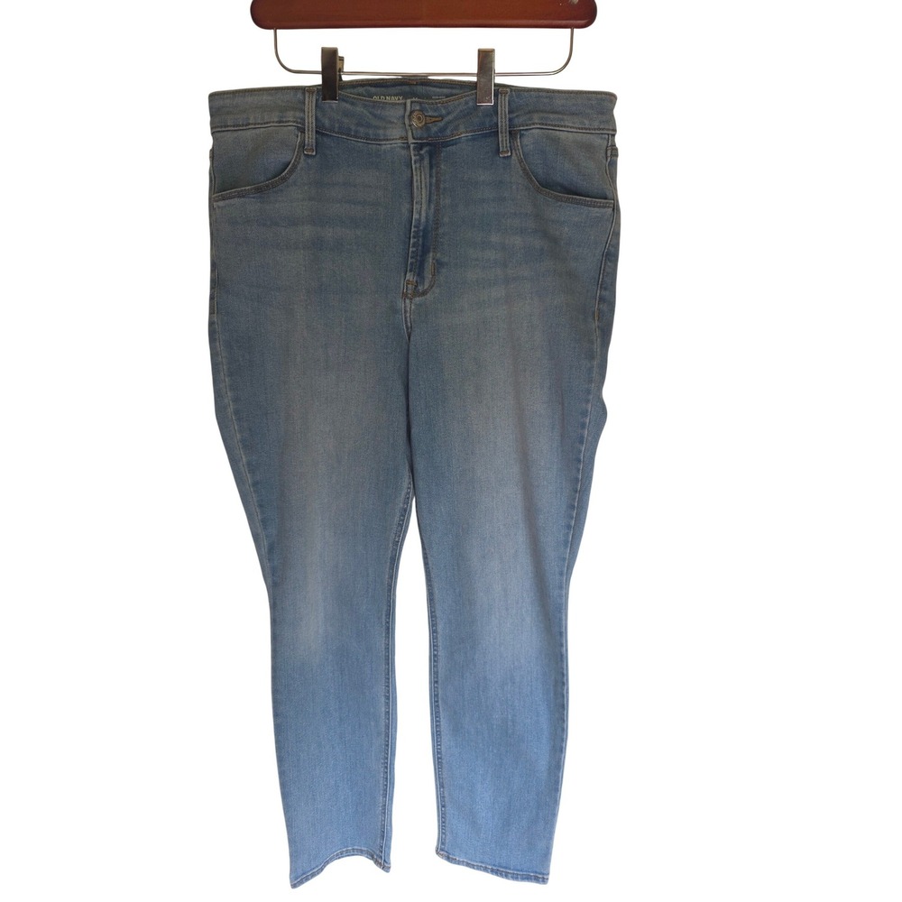 Old Navy Womens High Rise Straight Leg Jeans Light Wash Blue Size 14
Plus Size